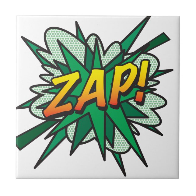 Arte Pop de Quadrinhos Retrô Divertido ZAP (Frente)