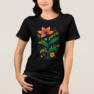 Arte Popular Boêmia Floral Vintage Escura Natureza