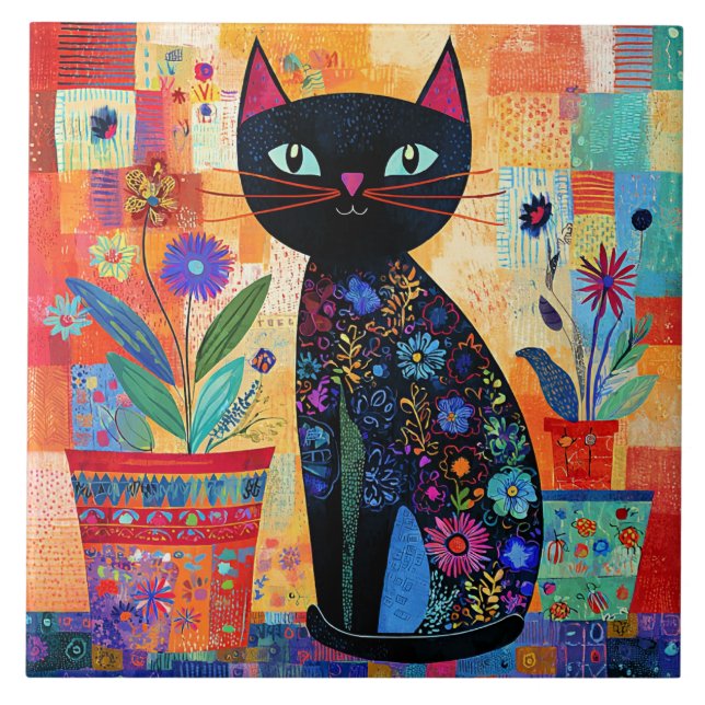 Arte Popular de Gato Preto (Frente)