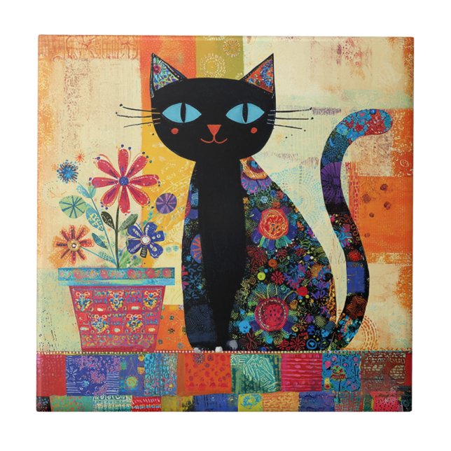 Arte Popular de Gato Preto (Frente)