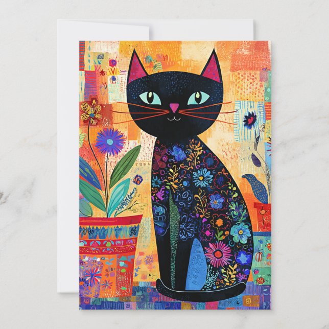 Arte Popular de Gato Preto (Frente)