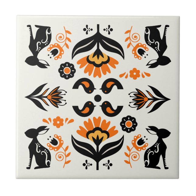 Arte Popular Norueguesa Rosemaling (Frente)