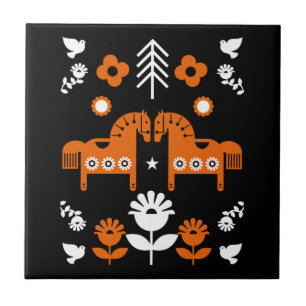 Arte popular sobre cavalos escandinavos