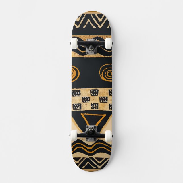 Arte popular tribal africana Skateboard (Frente)