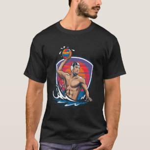 Arte Por Polo Aquático Para Homens Jogadores De Ág