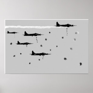 Arte Poster B17 'Bomb Run'