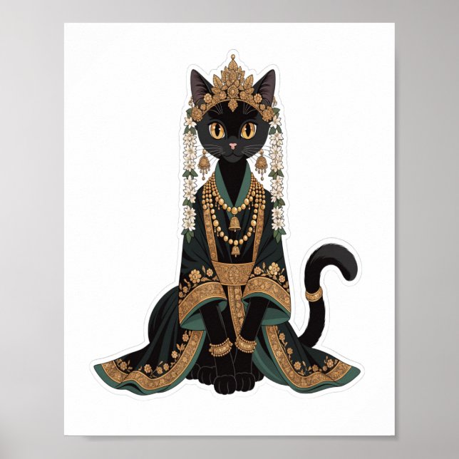 Arte Poster da Imperatriz Gata Real Esmeralda (Frente)