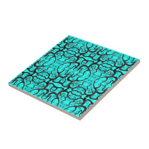 Arte Preta e Turquesa - Personalizável - Adiciona