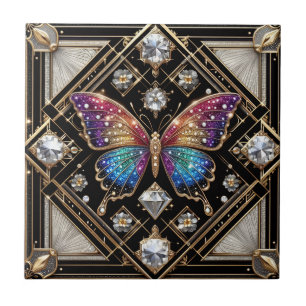 Arte Retro Art Déco Novo Arco-íris Borboleta