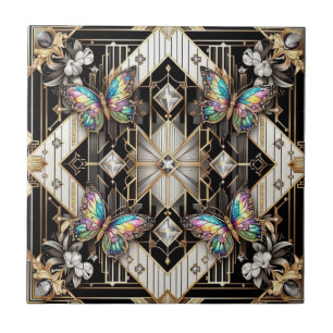 Arte Retro Art Déco Novo Arco-íris Borboleta
