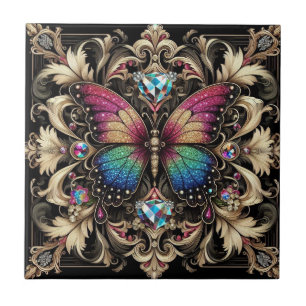 Arte Retro Art Déco Novo Arco-íris Borboleta