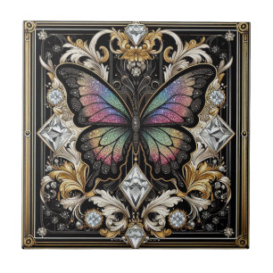 Arte Retro Art Déco Novo Arco-íris Borboleta