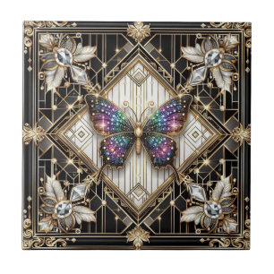 Arte Retro Art Déco Novo Arco-íris Borboleta
