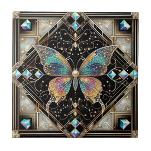 Arte Retro Art Déco Novo Arco-íris Borboleta
