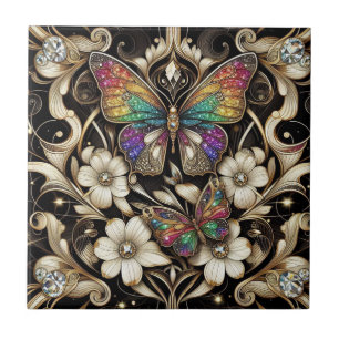 Arte Retro Art Déco Novo Arco-íris Borboleta