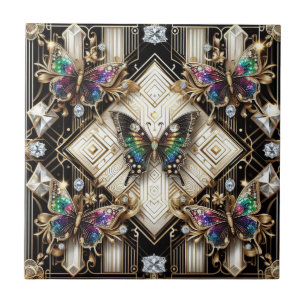 Arte Retro Art Déco Novo Arco-íris Borboleta