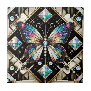 Arte Retro Art Déco Novo Arco-íris Borboleta