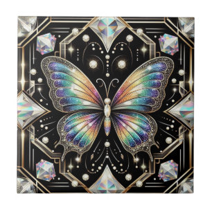 Arte Retro Art Déco Novo Arco-íris Borboleta