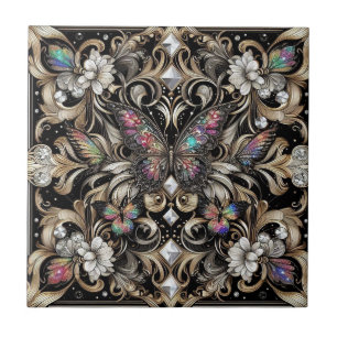 Arte Retro Art Déco Novo Arco-íris Borboleta