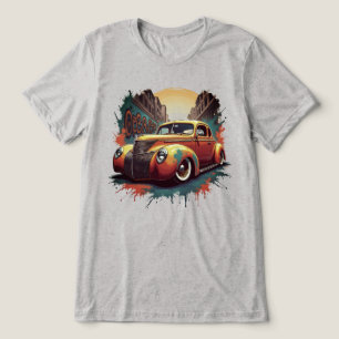 Arte Retro Colorido de Carro Clássico Lowrider dos