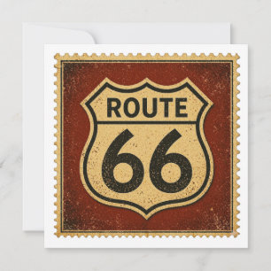 Arte Retro Escudo Desgastado da Rota 66