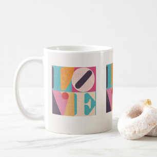 Arte Retro Pop LOVE – Caneca de Café do Dia dos Na