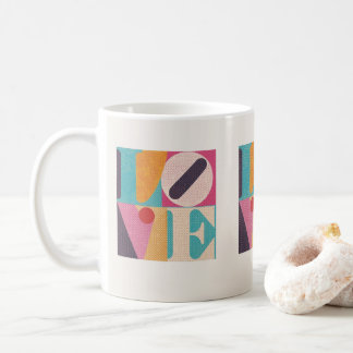 Arte Retro Pop LOVE – Caneca de Café do Dia dos Na