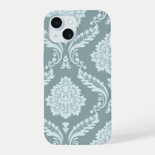 Arte Rococó Damask I Azul Ovo de Pato+Turquesa