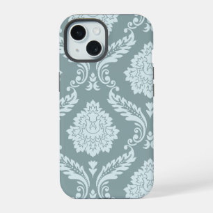 Arte Rococó Damask I Azul Ovo de Pato+Turquesa