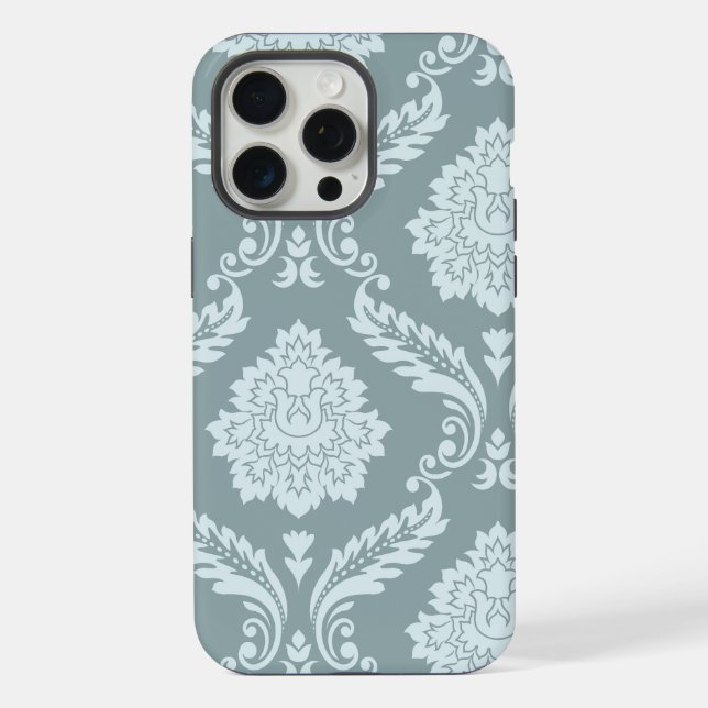 Arte Rococó Damask I Azul Ovo de Pato+Turquesa (Verso)