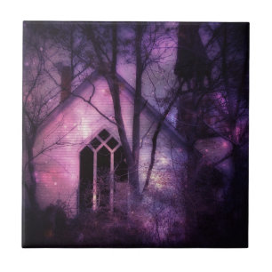 Arte roxa abandonada de Digitas do céu nocturno d