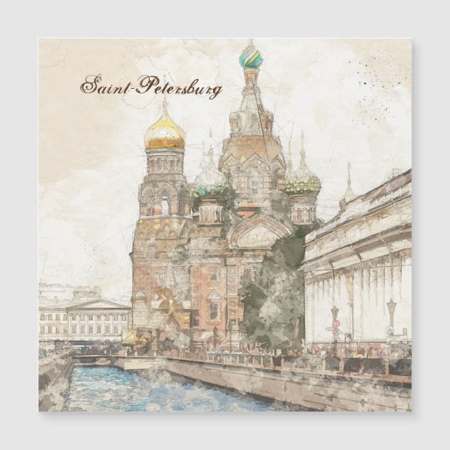 Arte Rússia de santo Petersburgo - Elegante paisag (Frente)