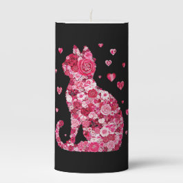Arte Silhouette de Gato Floral