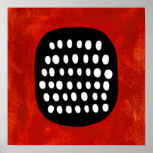 Arte simples branca e Poster vermelha