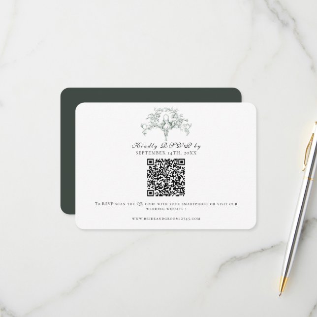 Arte Simples de RSVP para Noivas com Toile de Fran (Frente/Verso In Situ)