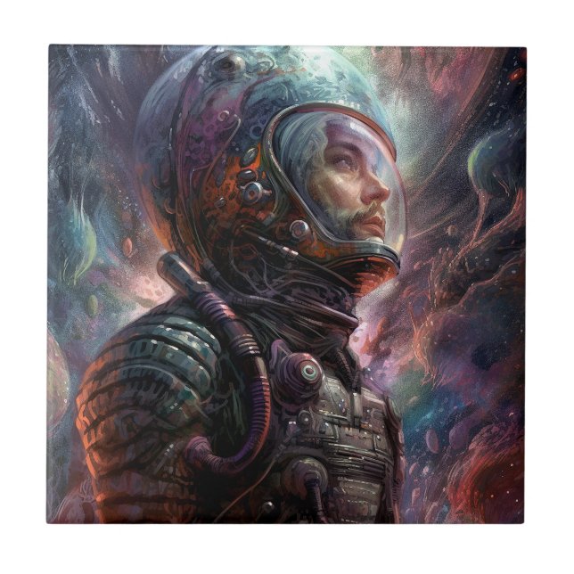 Arte sobre ficção científica astronauta (Frente)