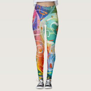 Arte sobre Leggings Coloridas de Mulheres de Utens