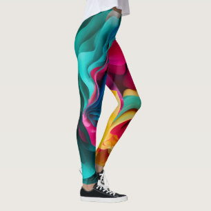 Arte sobre leggings coloridas femininas