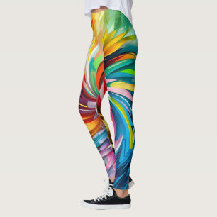 Arte sobre leggings coloridas femininas
