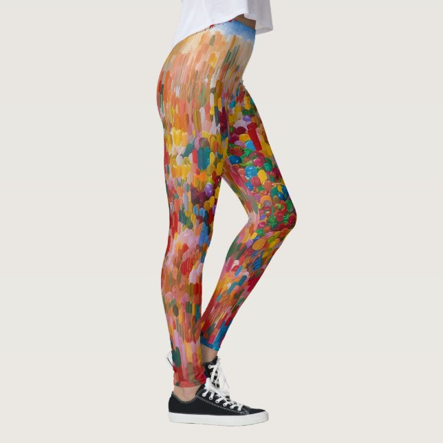 Arte sobre leggings coloridas femininas (Direita)