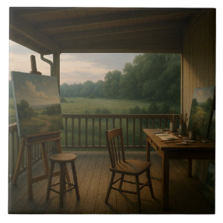 Arte sobre o Azulejo de Porch do Condado