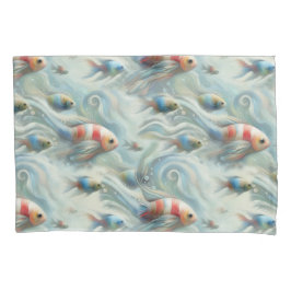 Arte submarina de Peixe e Coral em tintas acrílica