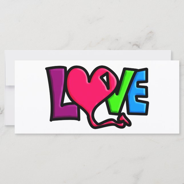 Arte Tipográfico de Palavra Amor (Frente)