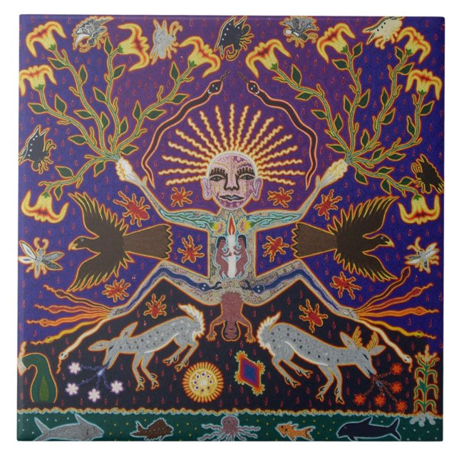 Arte tribal étnica Boho da deusa asteca maia (Frente)