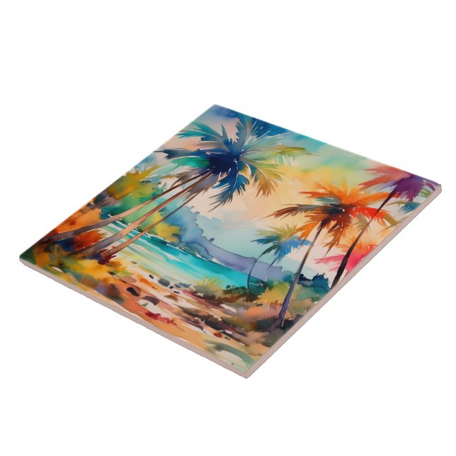 Arte tropical aquarela (Lateral)