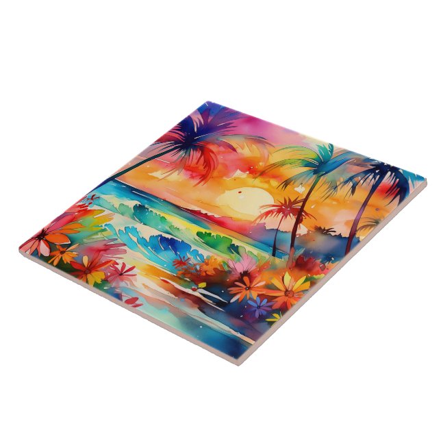 Arte tropical aquarela (Lateral)