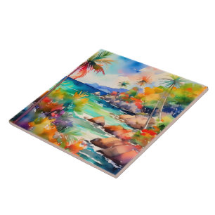 Arte tropical aquarela