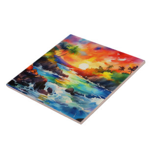 Arte tropical aquarela