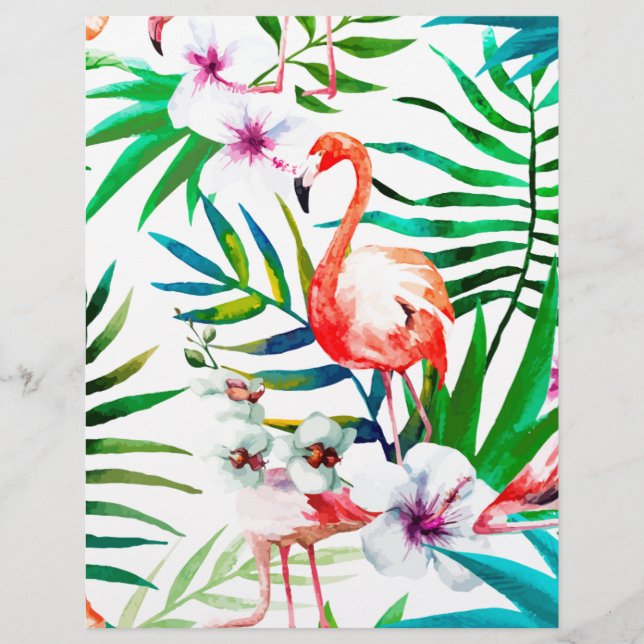 Arte tropical flamingo (Frente)