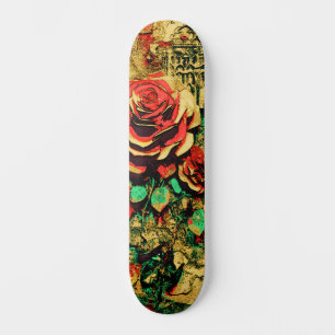 Arte Urbana Moderna Inspirada em skate Floral